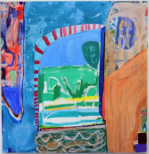 Rachael Dewhirst | Balcony| 145 x 140 cm | Acrylic on Canvas | McAtamney Gallery and Design Store |Geraldine NZ